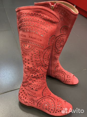 Сапоги летние ажурные р-ры 35,37,38,40