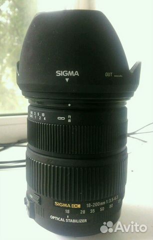 Объектив на Canon Sigma 18-200