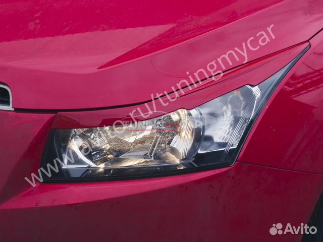 Реснички на фары для Chevrolet Cruze (фигурные)