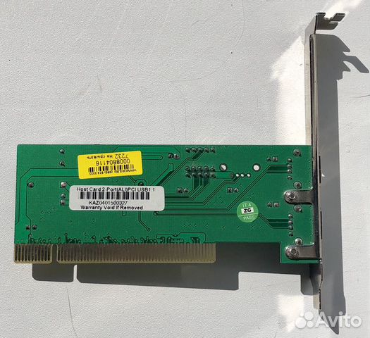 Контроллер PCI USB 1.1 (2 порта) не рабочий