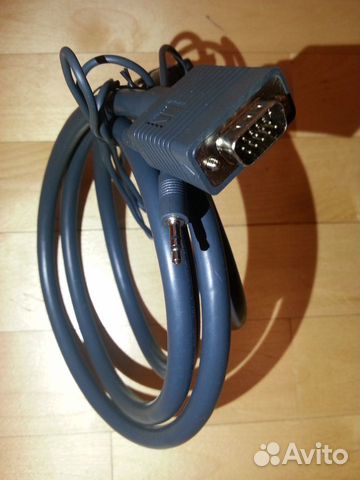 Кабель VGA + аудио (Вилка - Вилка), 1,8 м