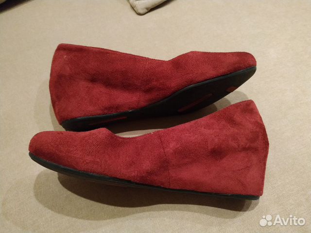 Туфли балетки замшевые натур. р.38 цвет бордо Туфли балетки замшевые натур. р.38 цвет бордо