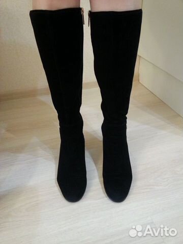 Сапоги р.40 стелька 26 нат.замша Francesco Donni