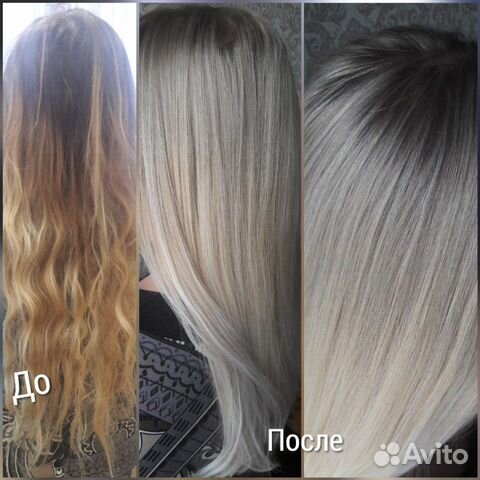 Мелирование, AirTouch, тотал блонд, реконструкция
