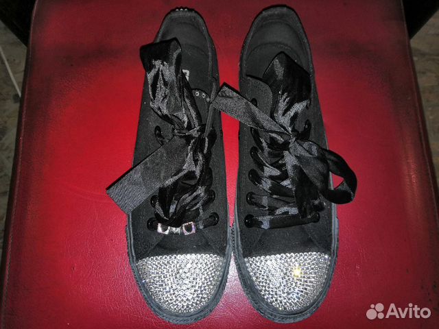 Converse.кеды со стразами