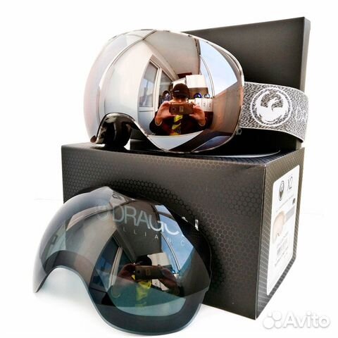 Горнолыжная маска Dragon Mill Luma Silver + Smoke