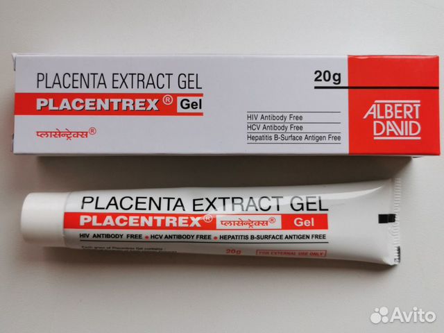 Placentrex gel. Плацентекс гель. Placenta extract Gel. Плацентарный гель Индия. Омолаживающий гель для лица "Плацентрикс гель" 20 гр, (Placentrex Gel) Индия.