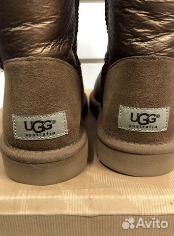 UGG угги, золотые короткие обливные UGG угги, золотые короткие обливные