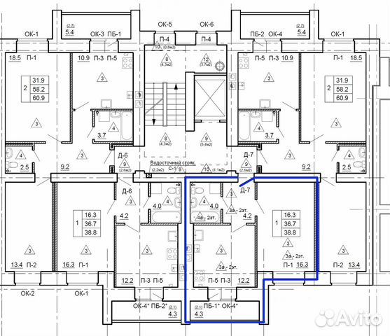 1-к квартира, 41 м², 3/9 эт.