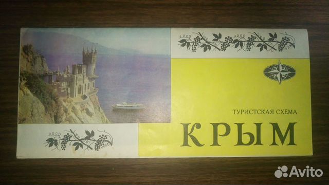 Туристская схема Крым 1977 г Туристская схема Крым 1977 г