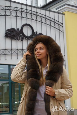 Парка с мехом финского песца Парка с мехом финского песца