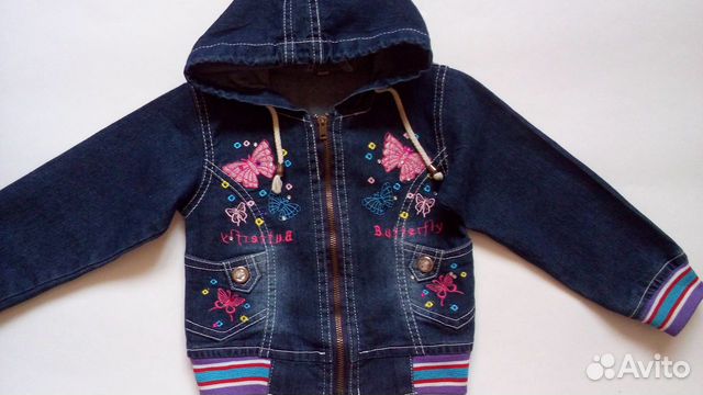 Куртка джинсовая с вышивкой 98размера