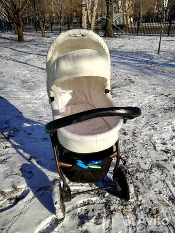 Коляска детская zippy 2 в 1 экокожа