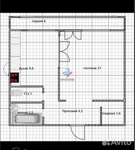 1-к квартира, 45 м², 8/22 эт. 1-к квартира, 45 м², 8/22 эт.