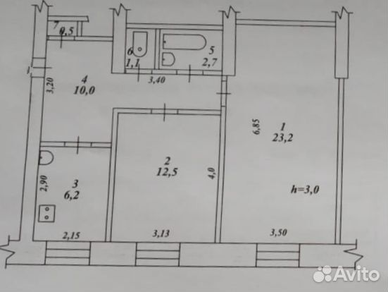 2-к квартира, 56 м², 5/5 эт. 2-к квартира, 56 м², 5/5 эт.