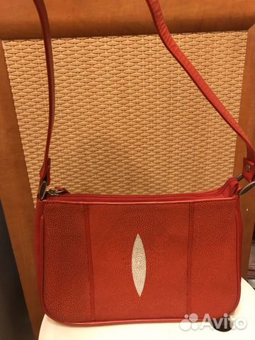 Сумка новая из натуральной кожи ската