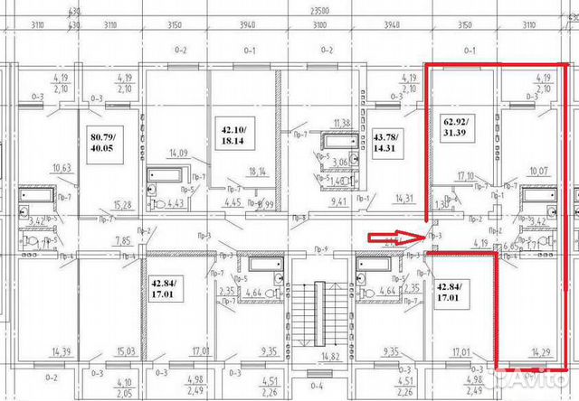2-к квартира, 61.5 м², 1/3 эт. 2-к квартира, 61.5 м², 1/3 эт.