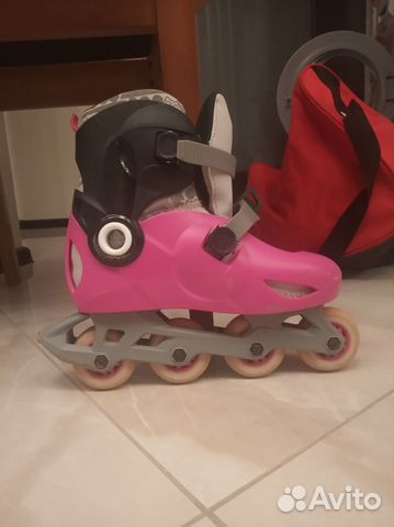 Ролики Oxelo детские 34-36 в комплекте с защитой Ролики Oxelo детские 34-36 в комплекте с защитой