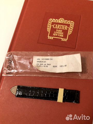 Cartier новый ремешок кожа аллигатора 16/16 картье Cartier новый ремешок кожа аллигатора 16/16 картье