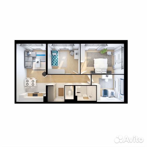 3-к квартира, 78.5 м², 4/16 эт.