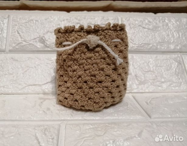 Мешочек вязаный под мелочь, для подарка