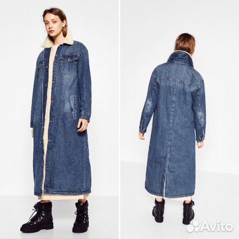 Джинсовая куртка пальто Zara