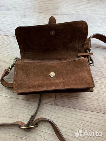 Сумка из замши massimo dutti