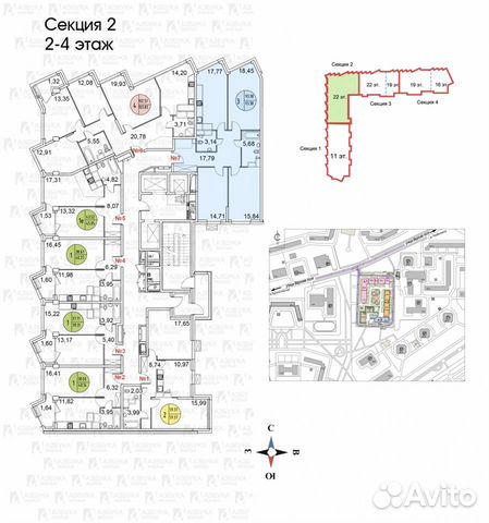 3-к квартира, 94 м², 2/22 эт. 3-к квартира, 94 м², 2/22 эт.