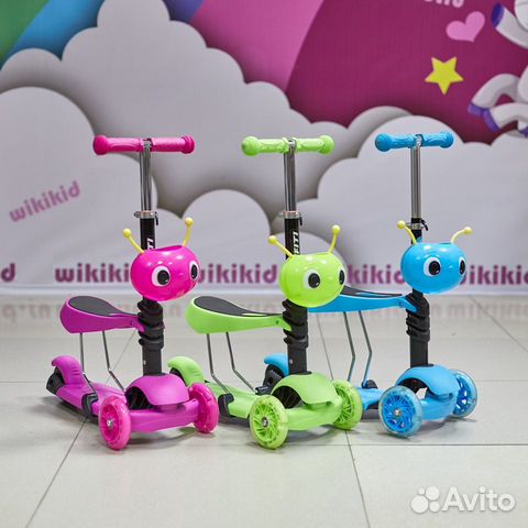 Самокат-беговел 2в1 с корзиной