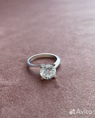 Кольцо золотое с бриллиантом 2 ct Карата Кольцо золотое с бриллиантом 2 ct Карата