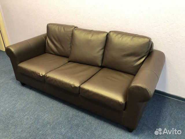 Диван-кровать IKEA Фиксхульт тёмно-коричневая кожа Диван-кровать IKEA Фиксхульт тёмно-коричневая кожа