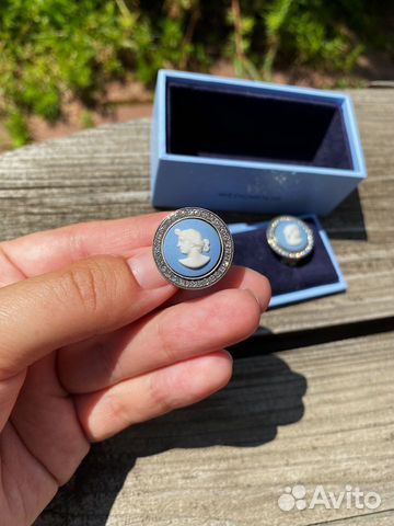 Wedgwood клипсы Венера, серебро, Англия