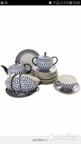 Чайный сервиз на 6 персон Кобальт