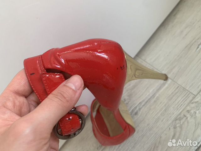 Туфли красные Mascotte кожаные 35 Туфли красные Mascotte кожаные 35
