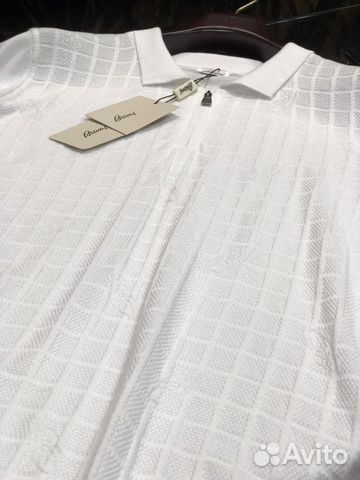 Brioni трикотажное поло белое Brioni трикотажное поло белое