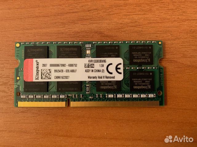 Оперативная память Kingston 8GB DDR3 KVR1333D3S9/8 Оперативная память Kingston 8GB DDR3 KVR1333D3S9/8