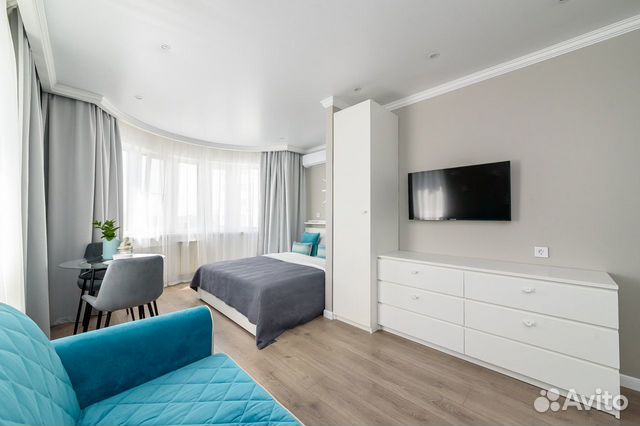 

Квартира-студия, 28 м², 2 кровати