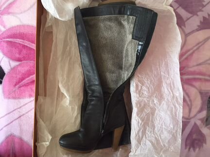 Сапоги из натуральной кожи, размер 37