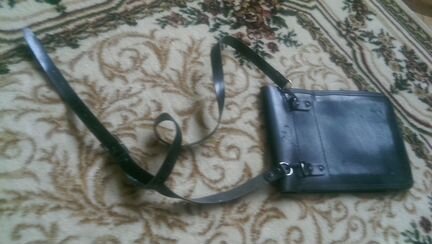 Сумка планшет натуральная кожа полиция