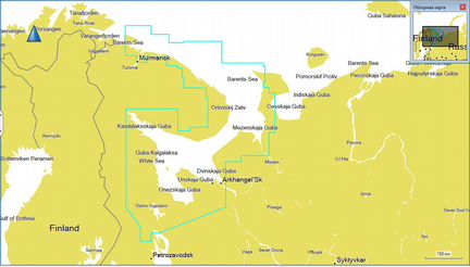 Карта глубин баренцево море териберка