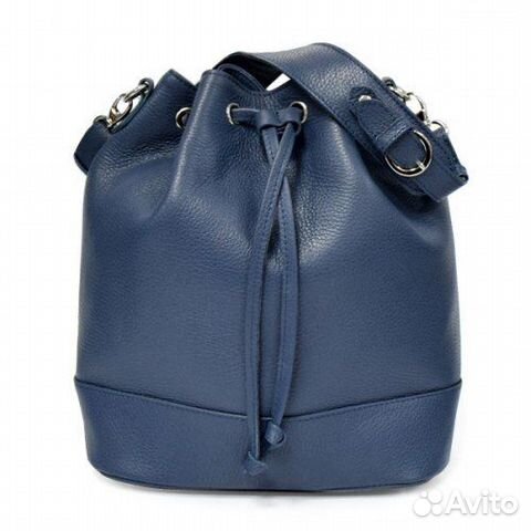 Cумка женская кожаная A.Valentino синий флотер