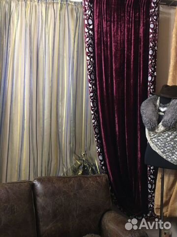 Бархатная шторка-италия на подкладе