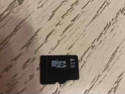 Карта памяти MicroSD 512 mb