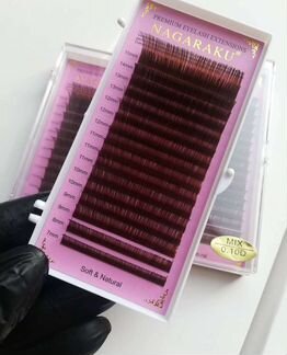 Коричневые ресницы Nagaraku для наращивания
