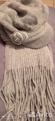 Женская шапка и шарф