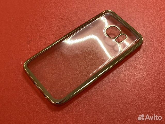 Чехол Samsung Galaxy S7 Edge прозрачно-золотой