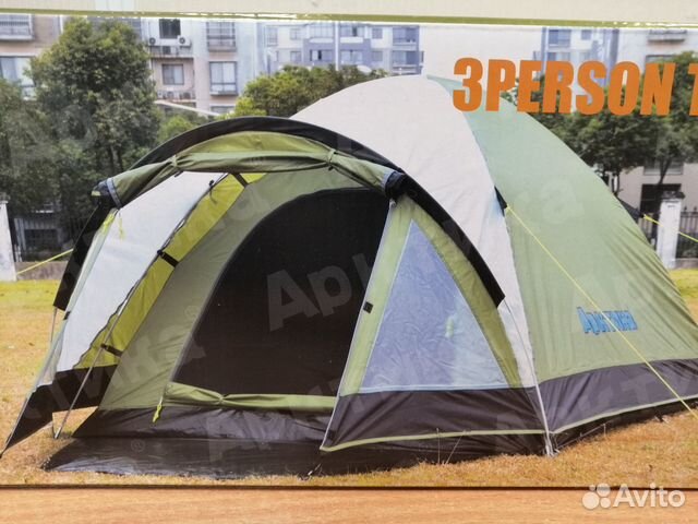 Палатка 3х местная с тамбуром арктика
