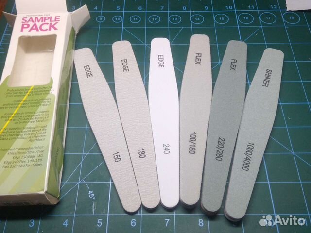 Набор пилок для ногтей,бафики,топ,зажимы,салфетки