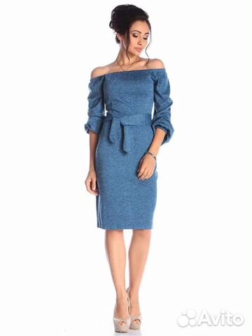 Платье трикотажное женское теплое