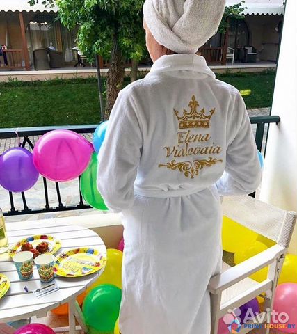 Халат махровый с короной